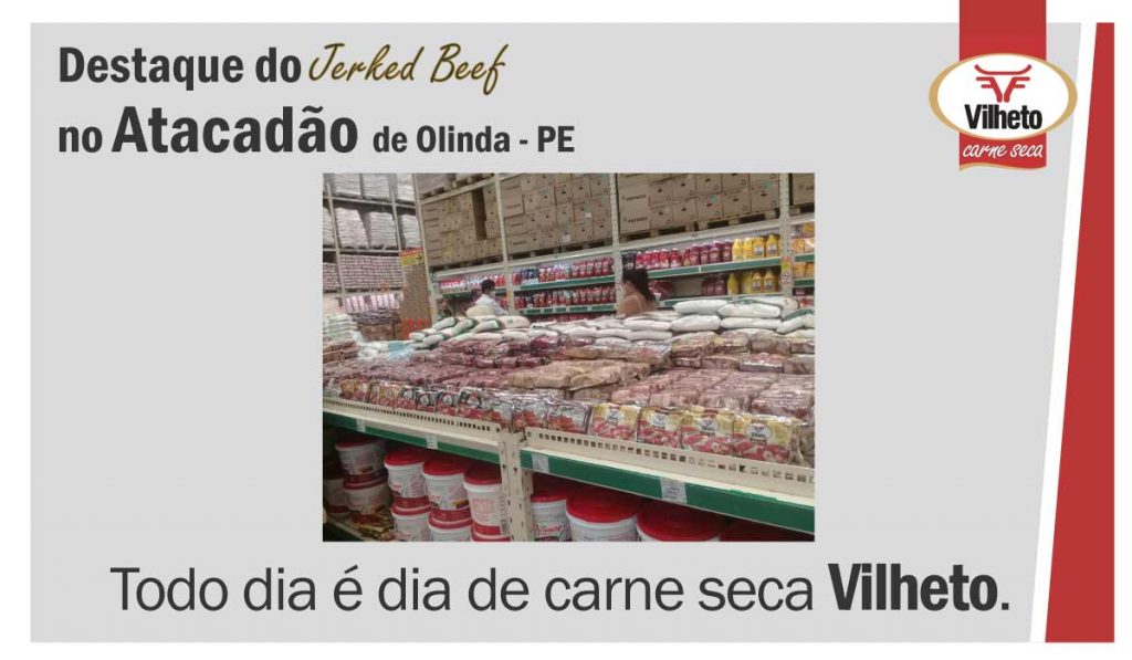 Carne seca no Atacadão, em Olinda no Pernambuco