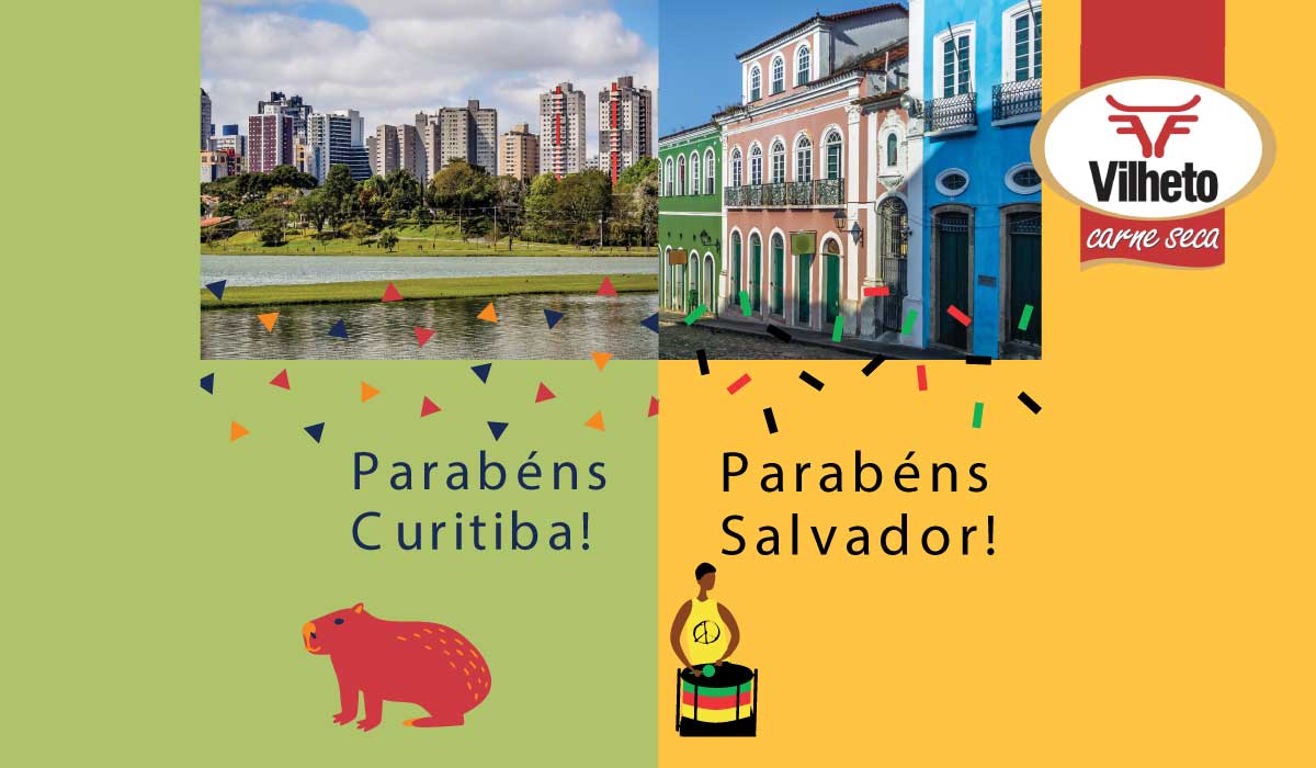 Parabéns, Curitiba e Salvador, hoje são dois parabéns juntos!