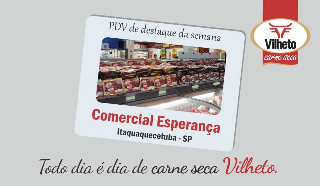 Carne seca Vilheto no Comercial Esperança de Itaquaquecetuba – SP