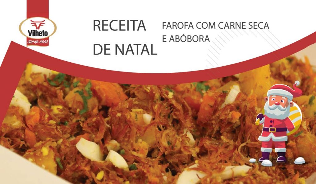 Receita de Natal - Farofa com carne seca e abóbora
