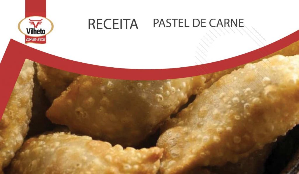 Receita de carne seca da semana, o pastel com recheio de carne seca.
