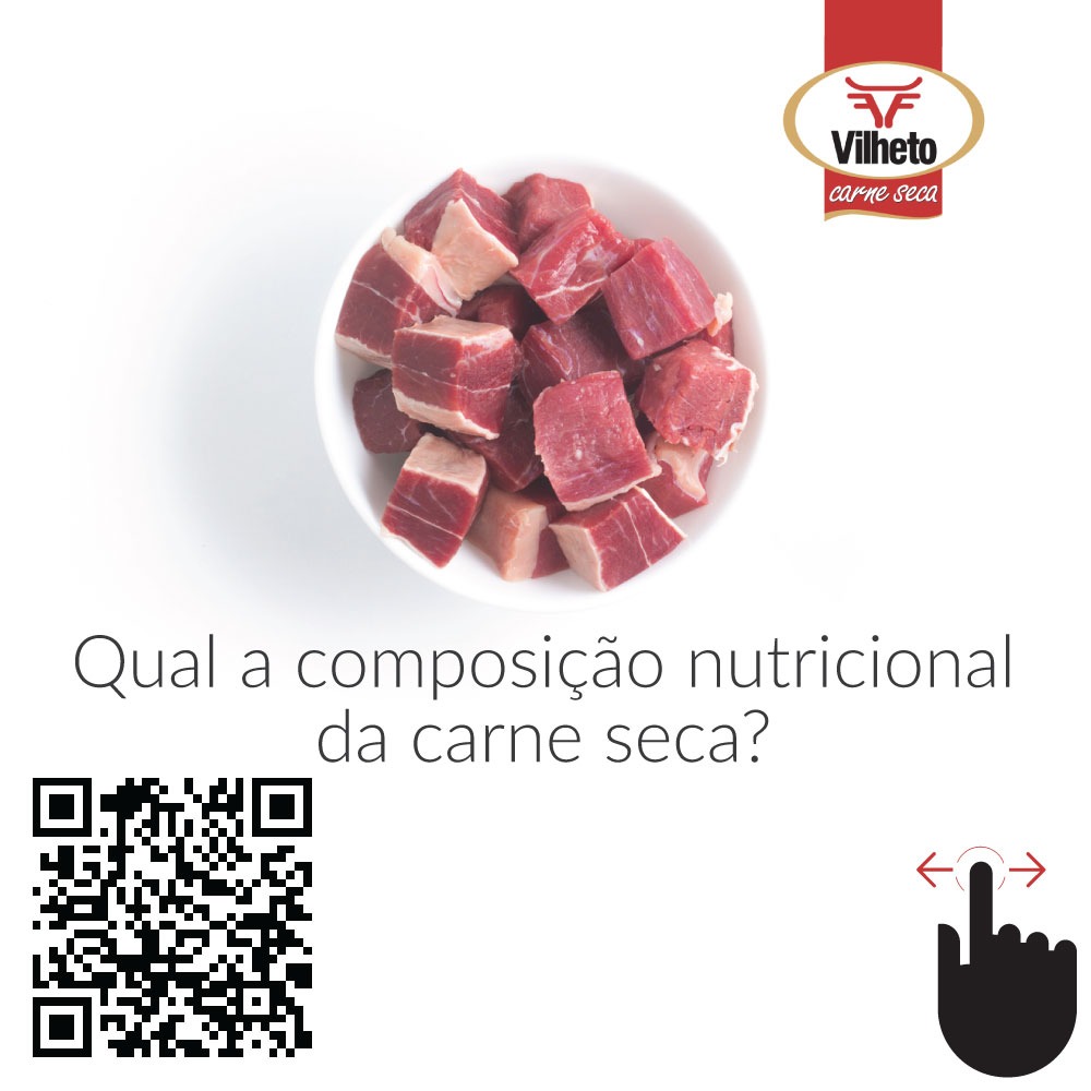 Qual a composição nutricional da carne seca?