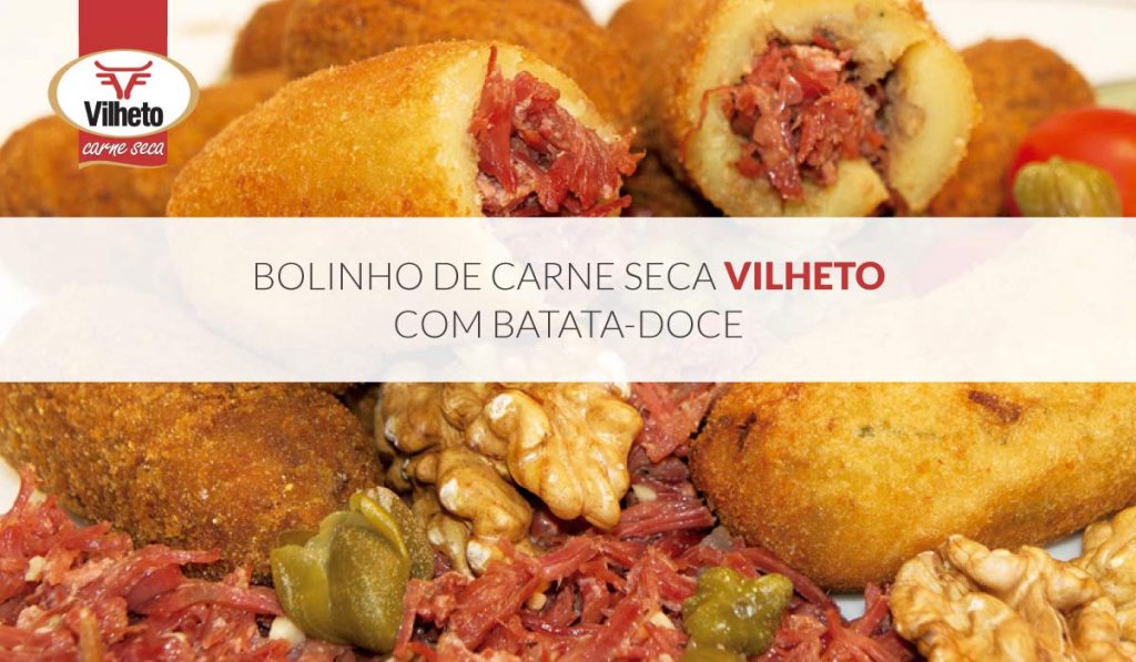Bolinho de carne seca Vilheto com batata-doce