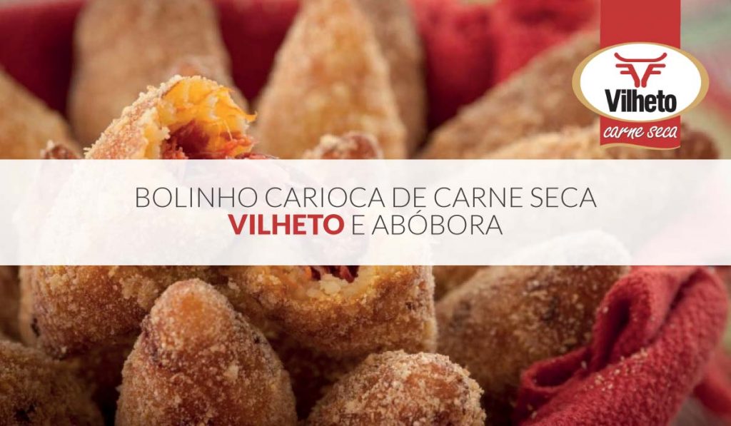 Bolinho carioca de carne seca Vilheto e abóbora