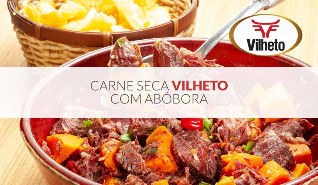Receita de carne seca Vilheto com abóbora