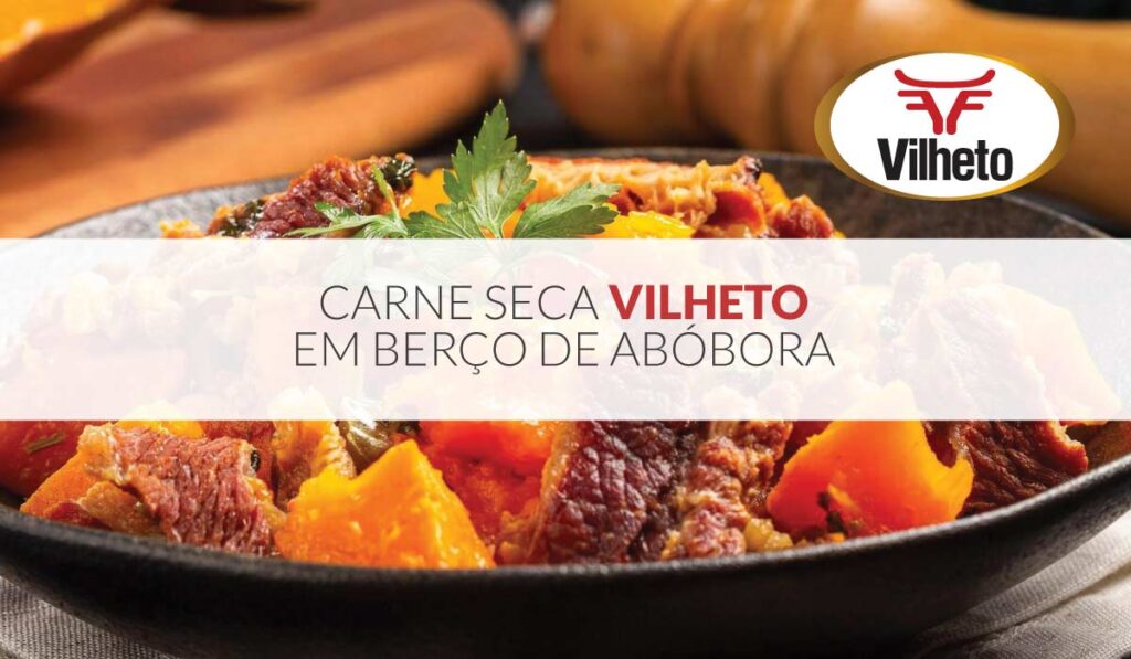 Carne seca Vilheto em berço de abóbora
