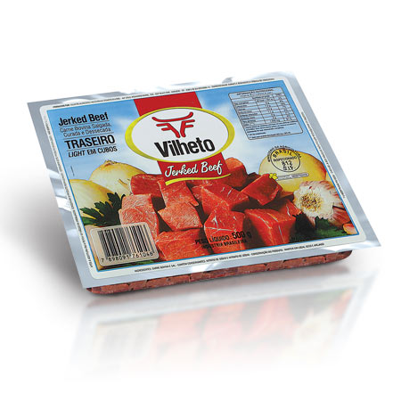 Traseiro 500g Cubo Light - Todo dia é dia de carne seca Vilheto - O melhor jerked beef do Brasil!